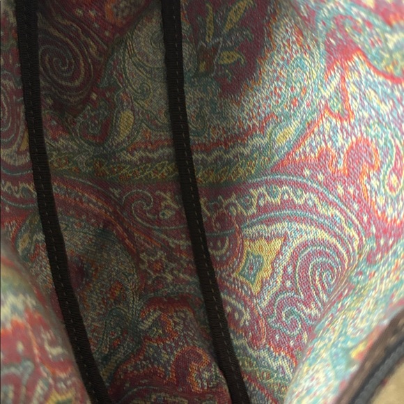 Etro Paisley Crossbody Shoulder Bag w/ Adjustable Brown Webbed Strap 2021 Model - Picture 6 of 7